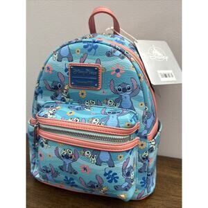 NEW Disney parks Stitch Loungefly Mini Blue Backpack – Lilo & Stitch With Scrump